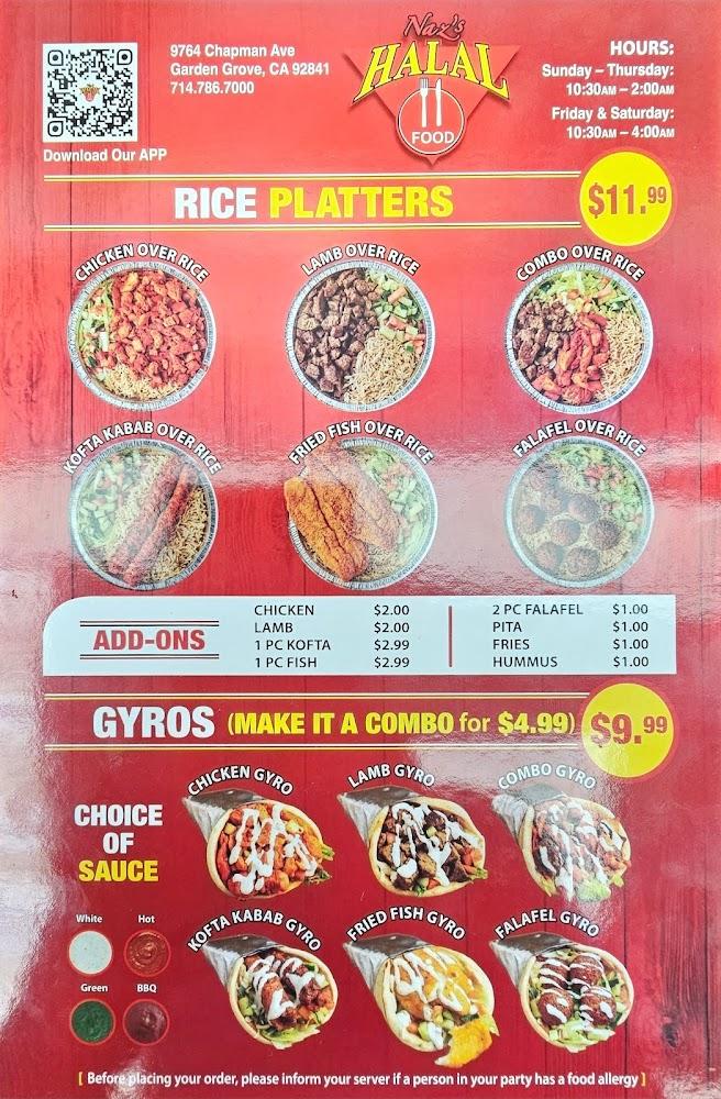 Naz's Halal Food - Garden Grove Menu image 3